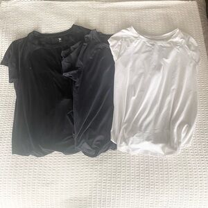 Women's Black and White Tops